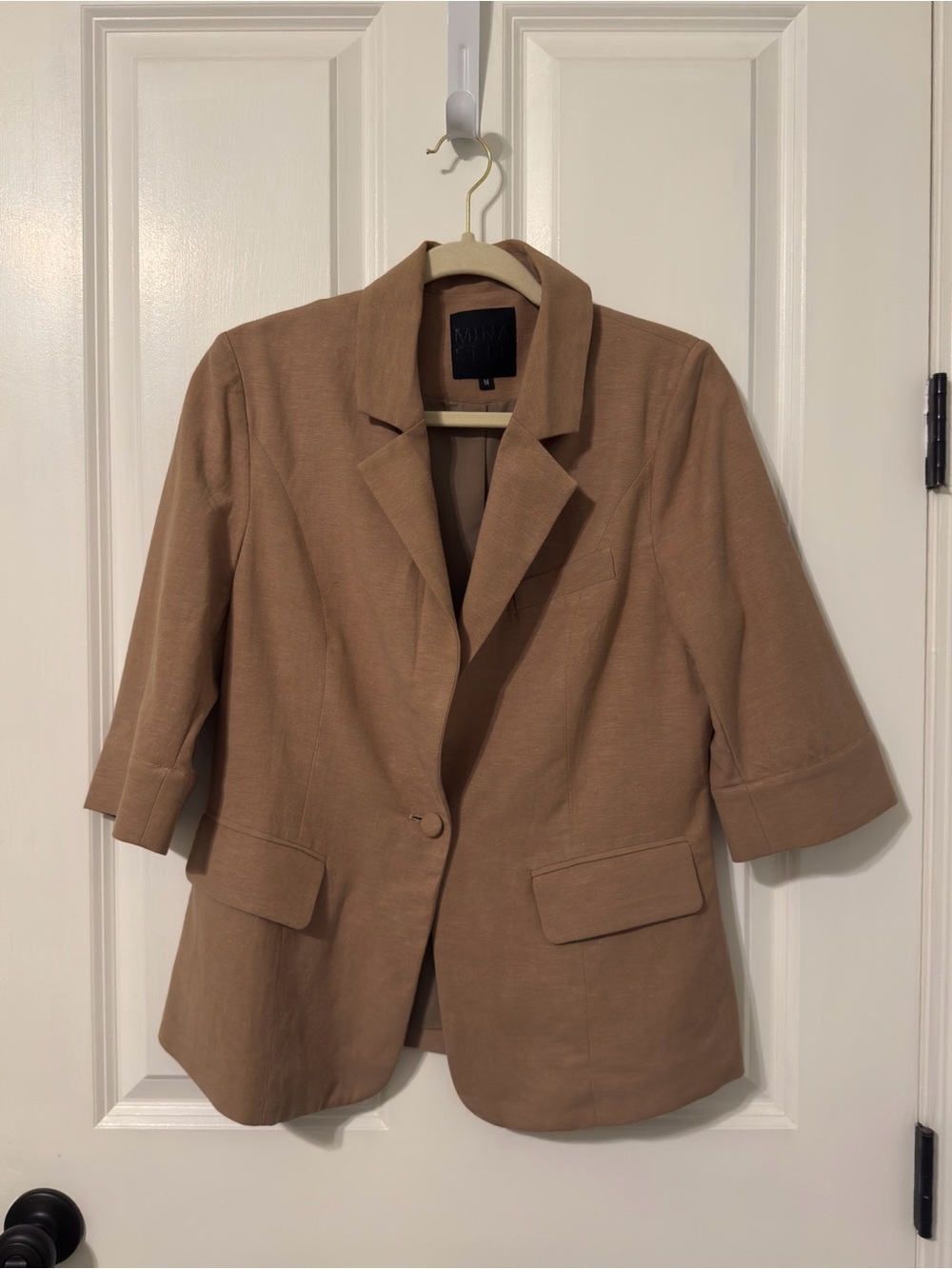 Mina Self Tan Single Button Blazer - Size M
